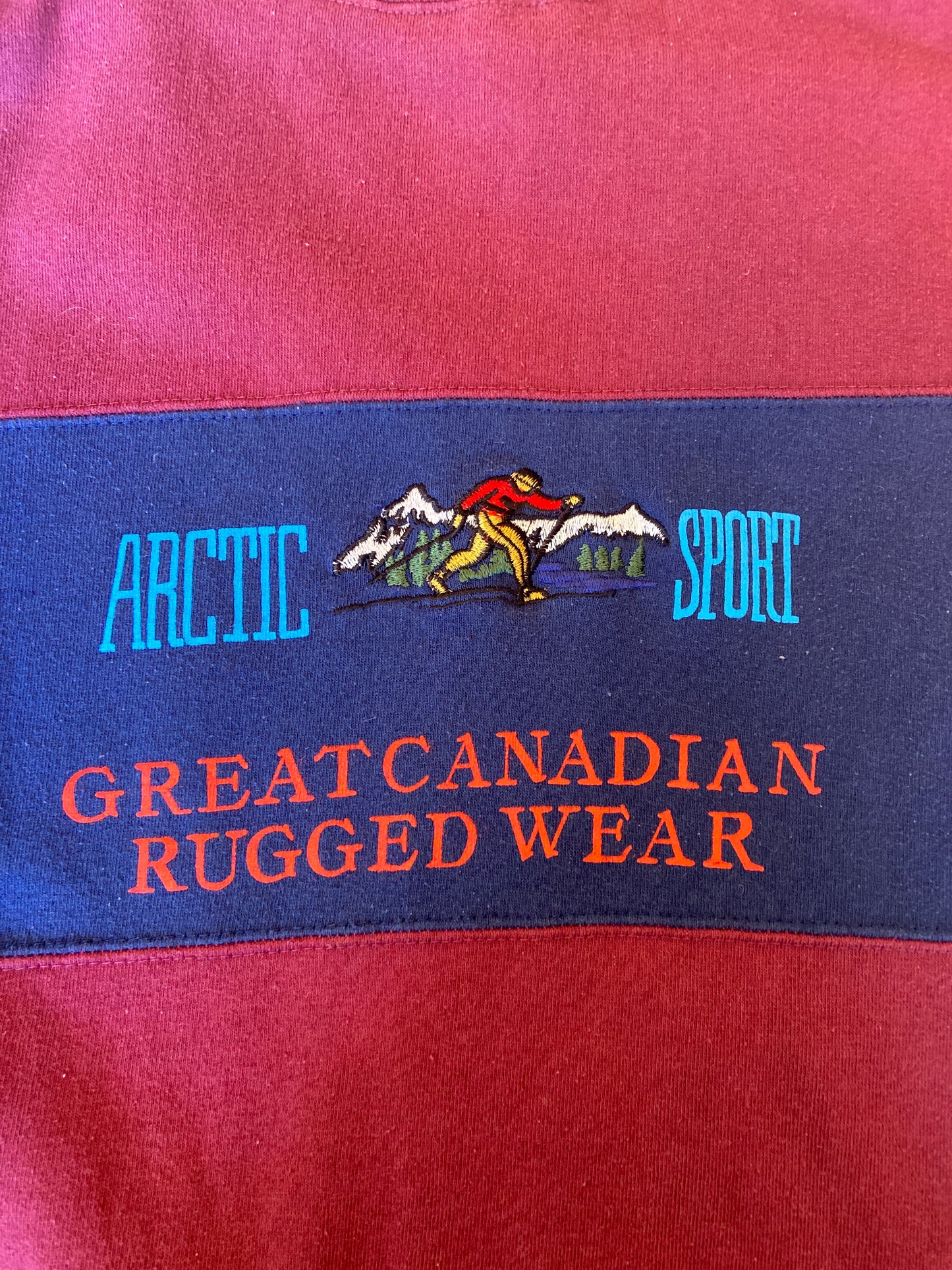 Burgundy & Navy Arctic Sport Crewneck