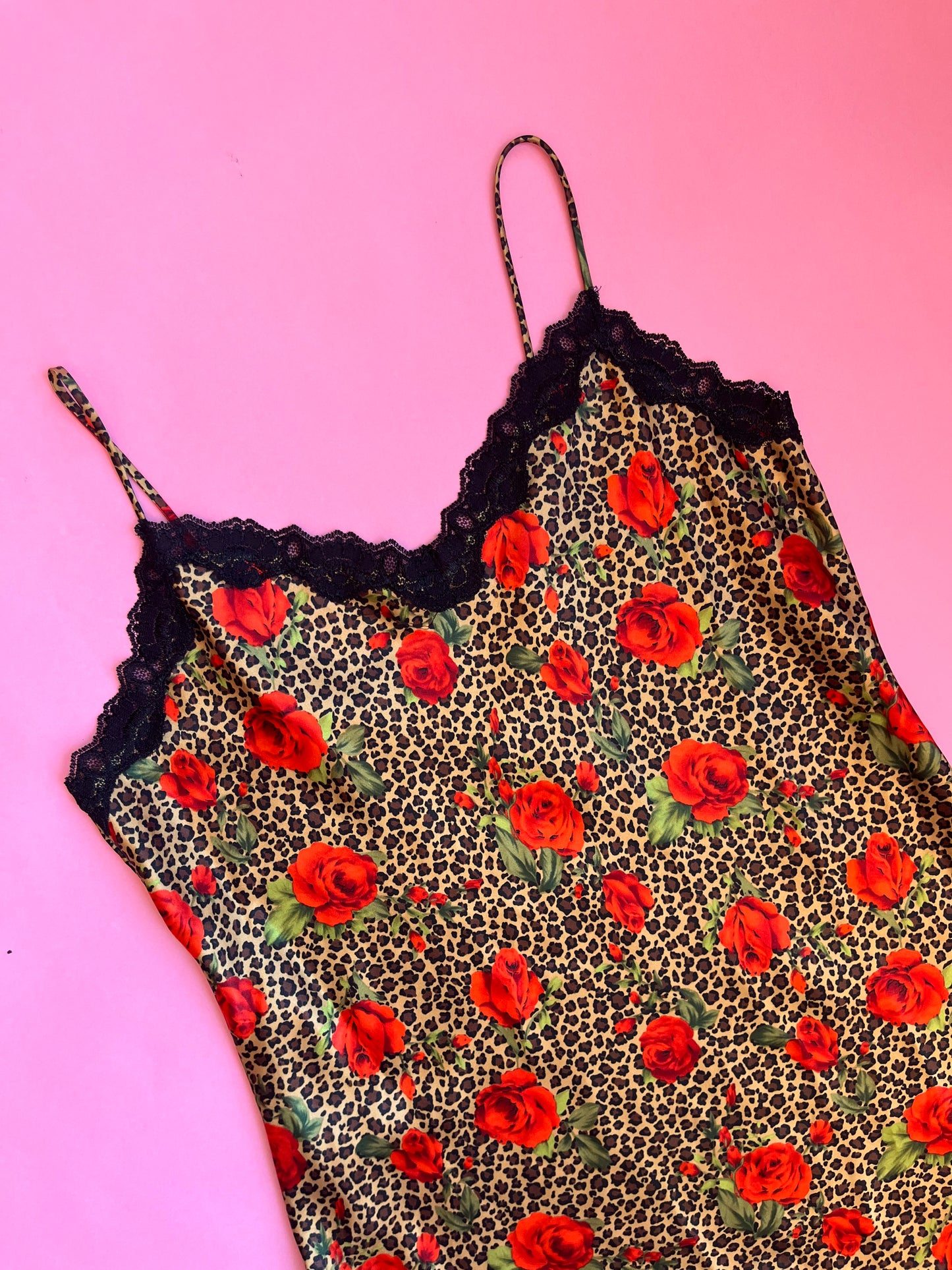 Animal Print with Roses Slip