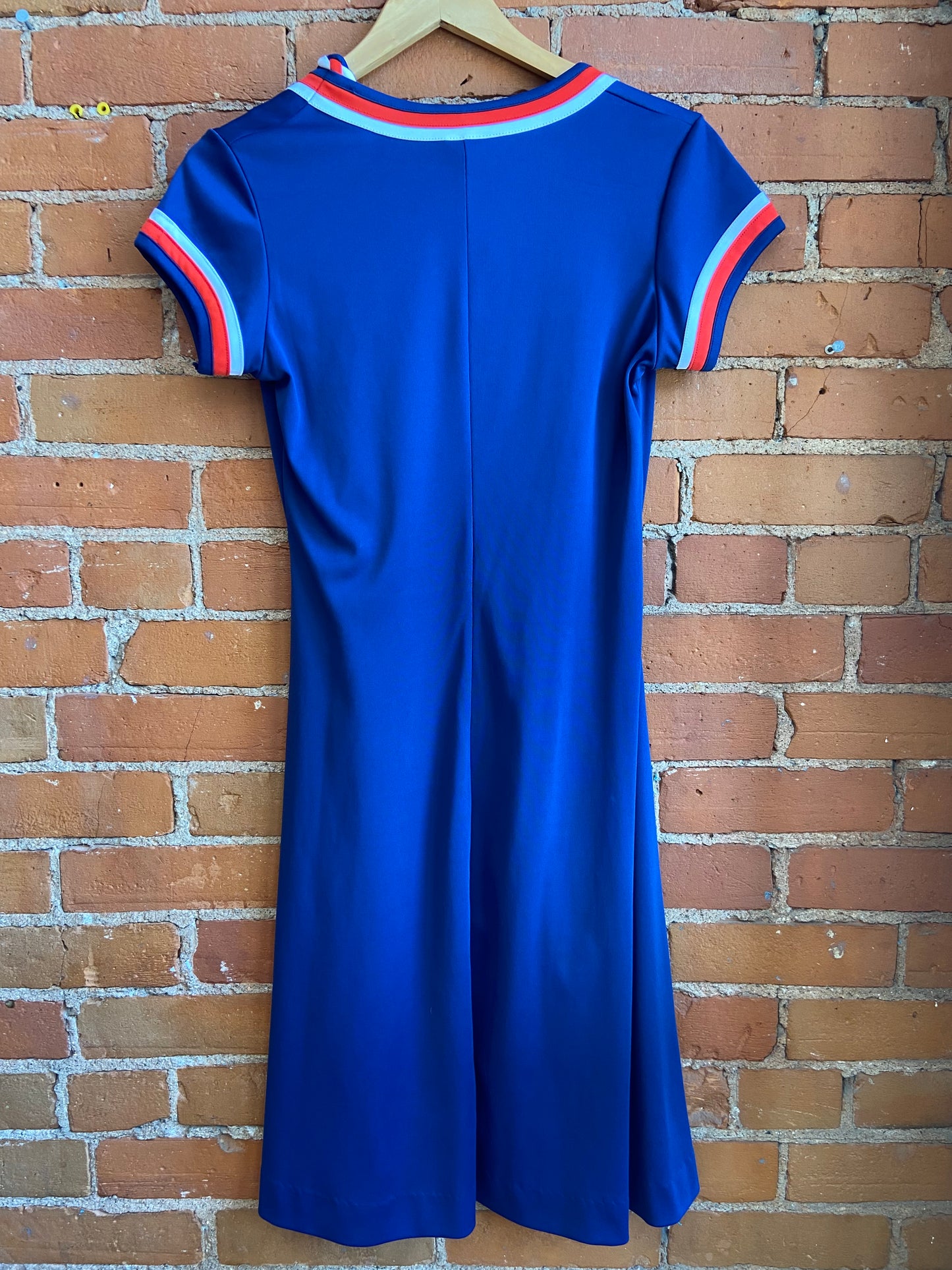 70’s Blue Red & White Dress