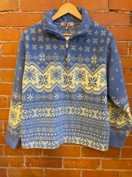 Snowflake 1/4 Zip Fleece Sweater