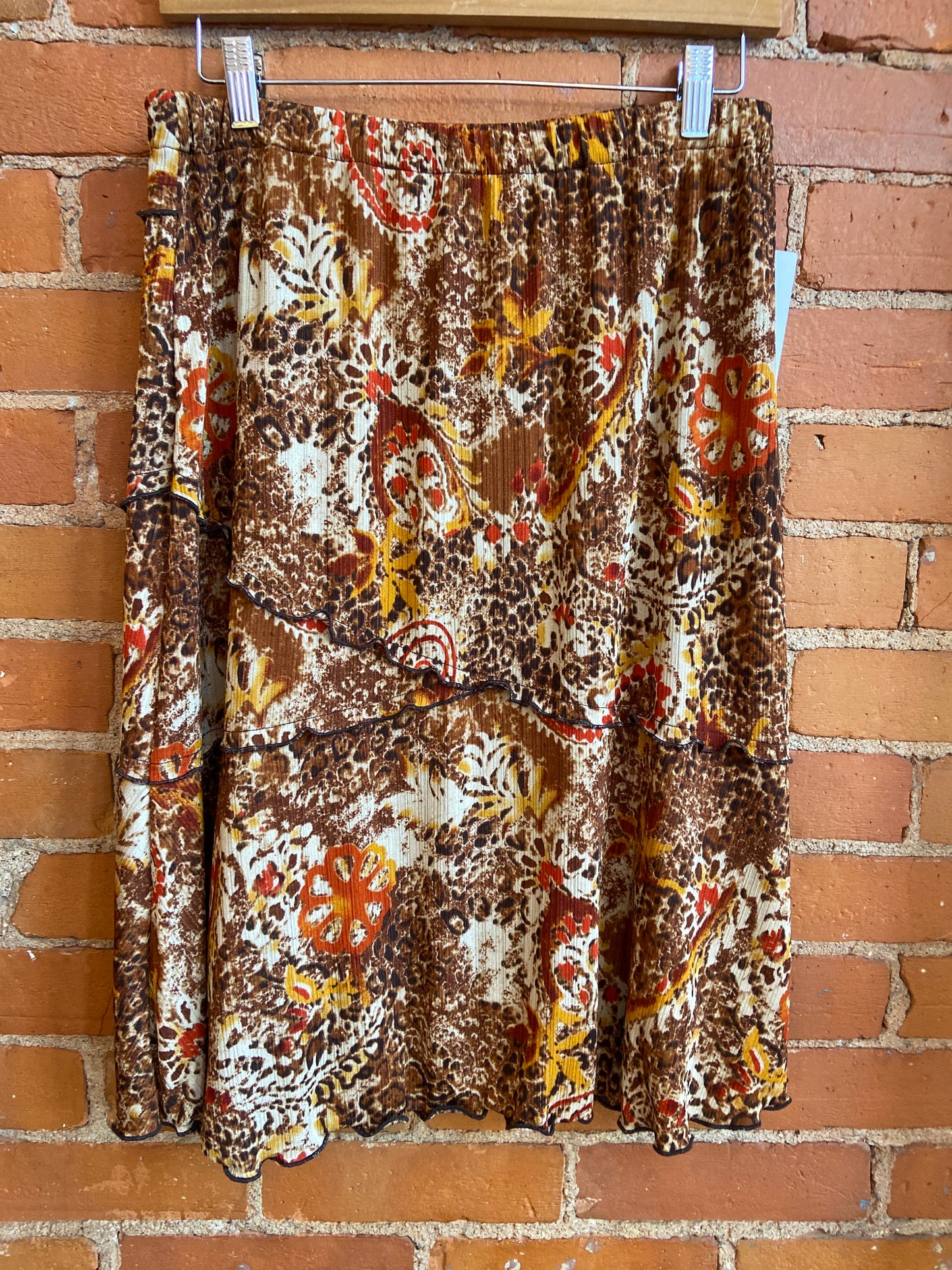90's Autumnal Midi Skirt