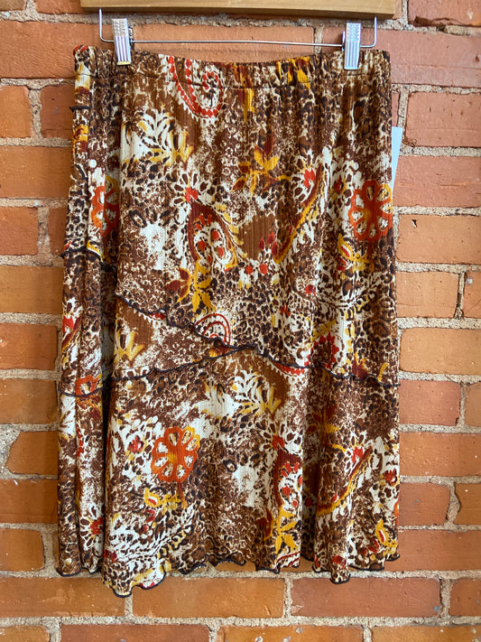 90's Autumnal Midi Skirt