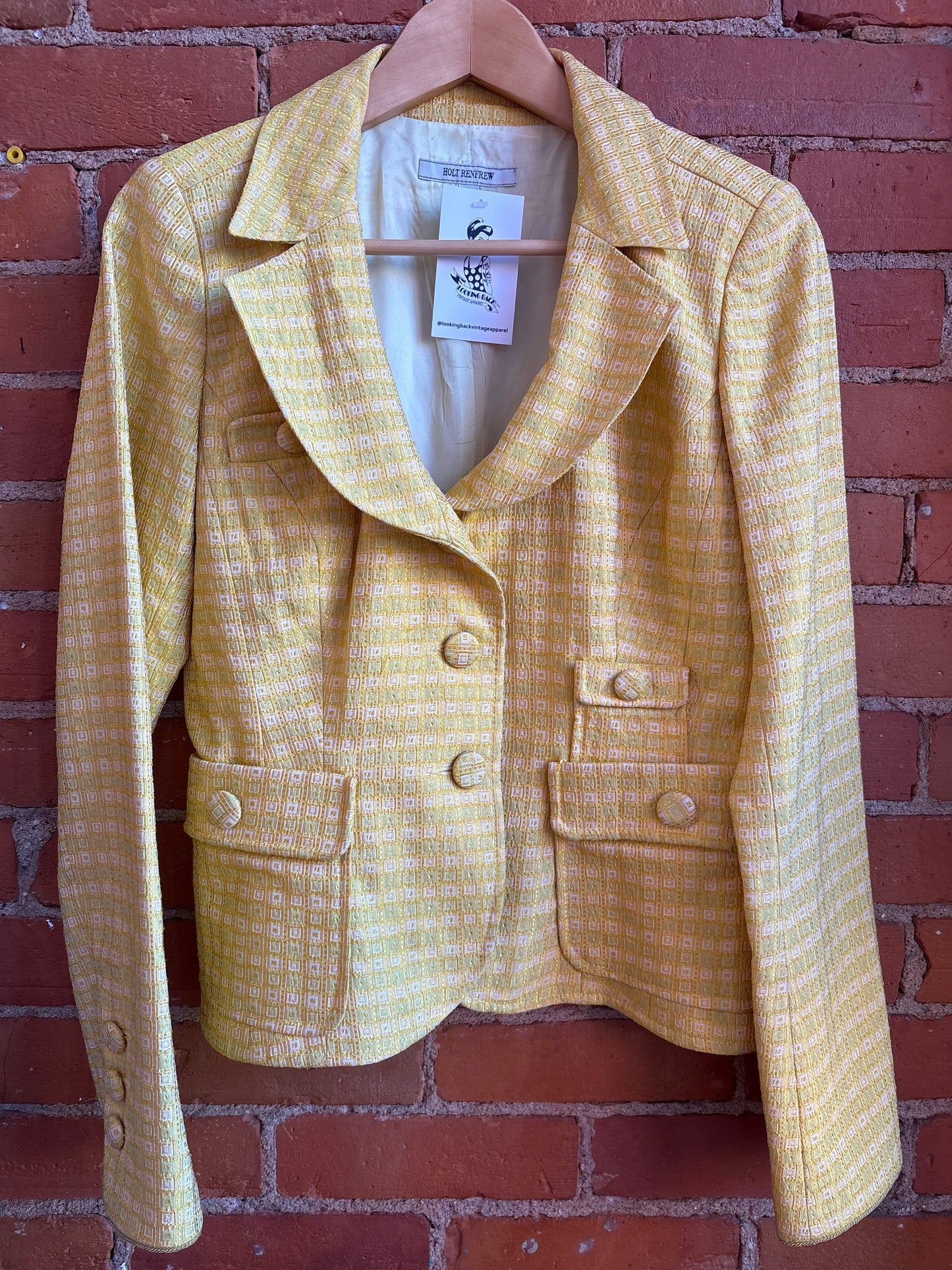 Yellow Designer Holt Renfrew Blazer