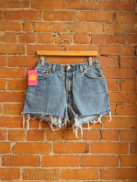 1990s Levis Red Tab 550 Cutoff Denim Shorts