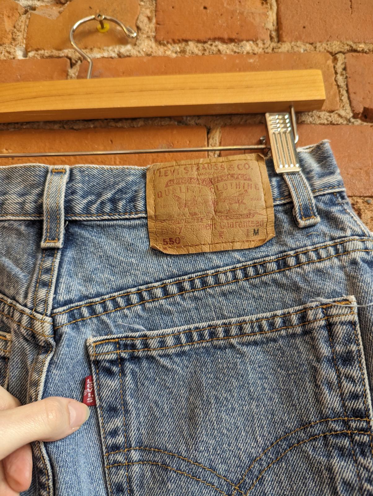 1990s Levis Red Tab 550 Cutoff Denim Shorts