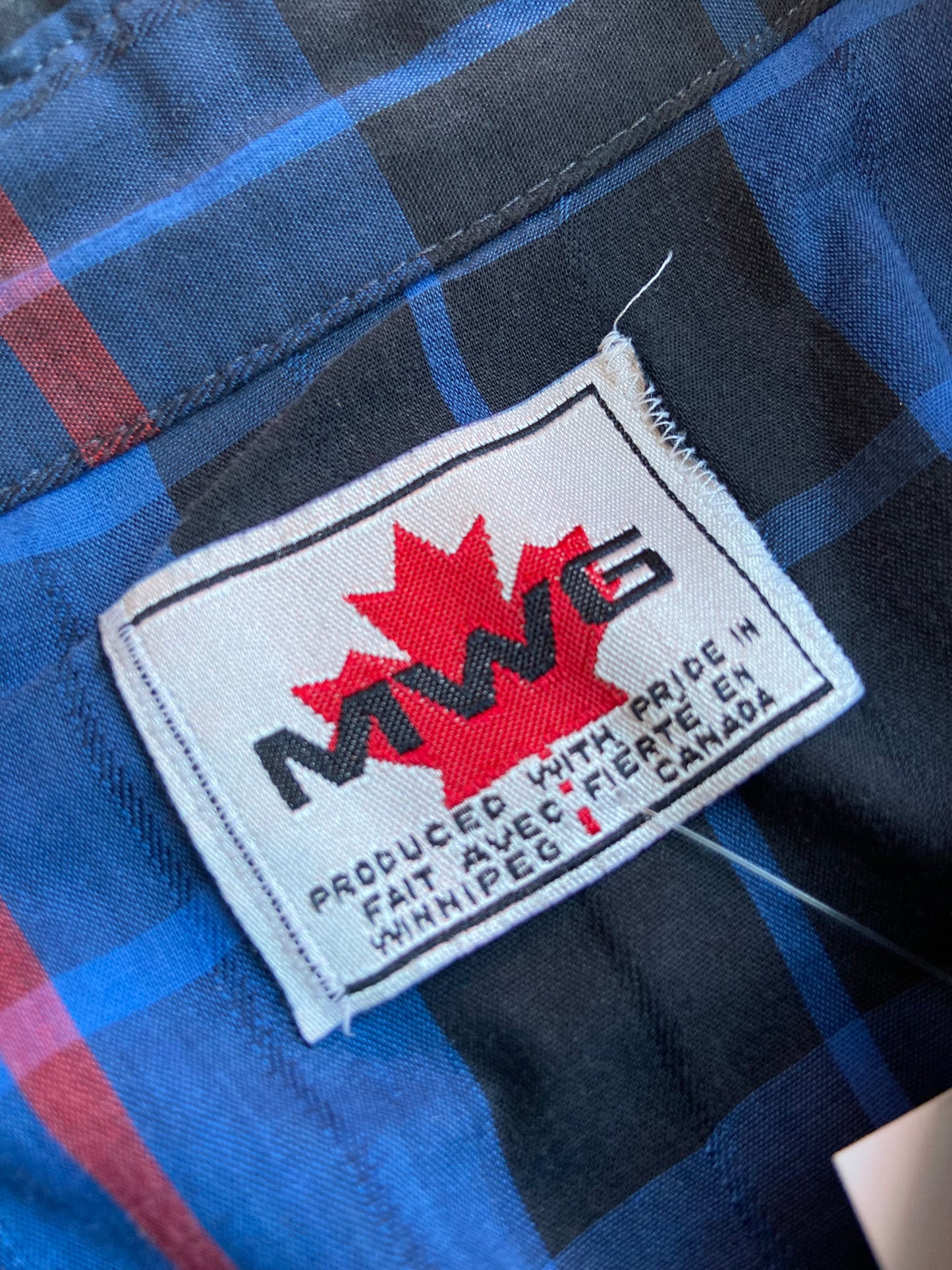 MWG Plaid Western Shirt with Domes