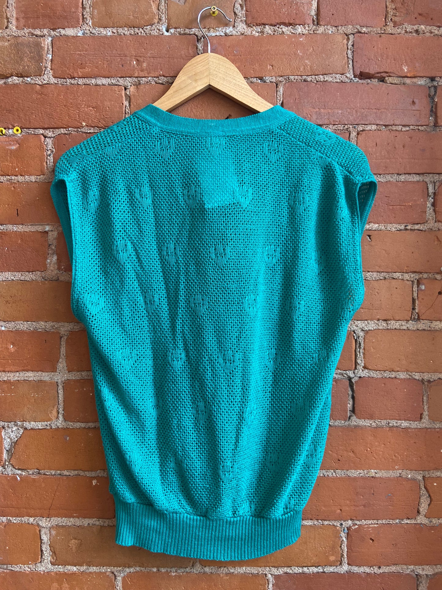 Teal Button up Sweater Vest