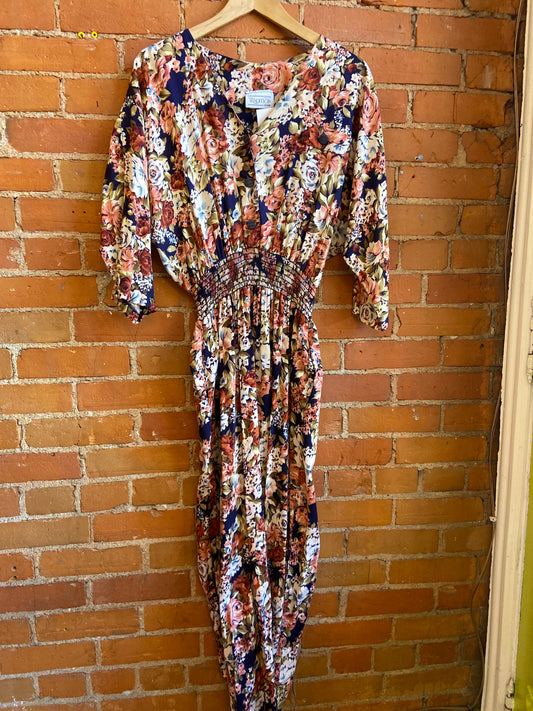 Floral Fall Tones Jumpsuit