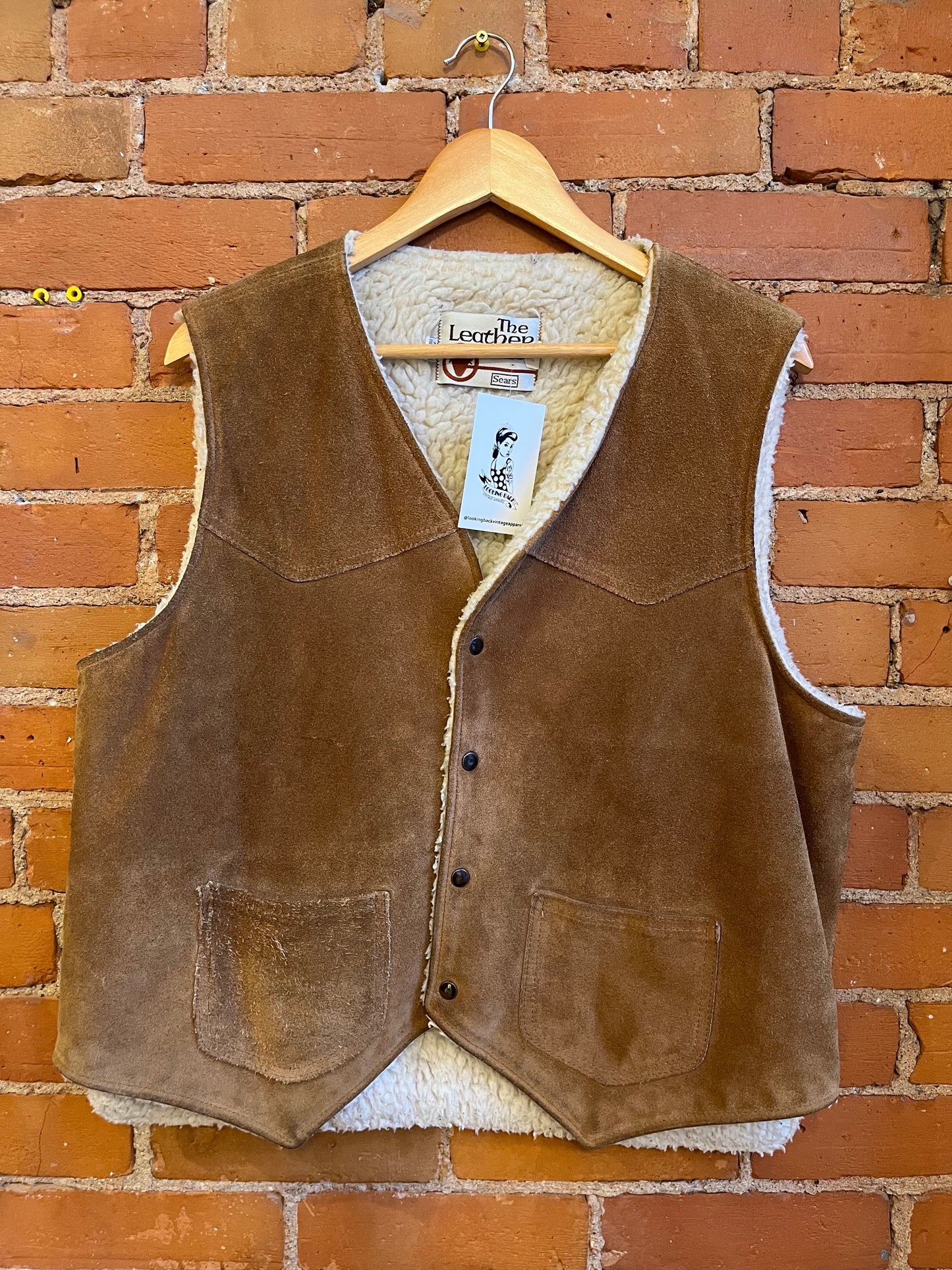 70’s Suede Sherpa Vest