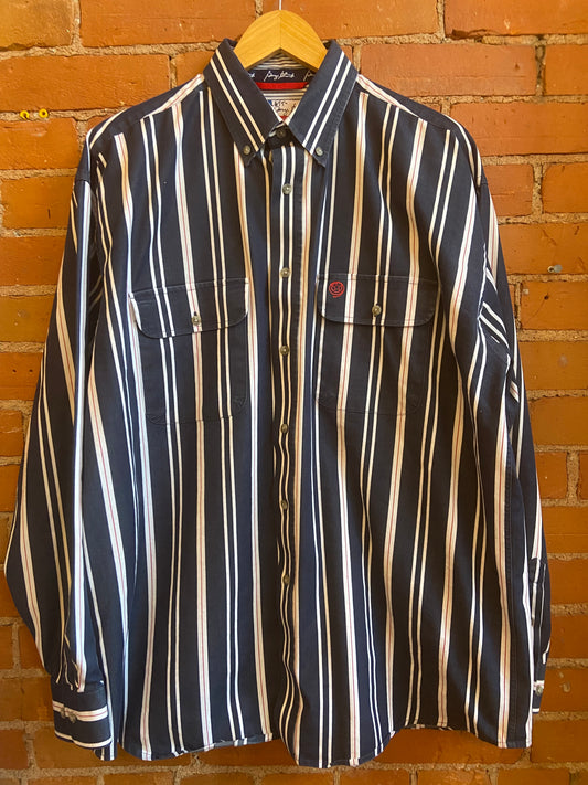 George Strait x Wrangler Striped Button-Down