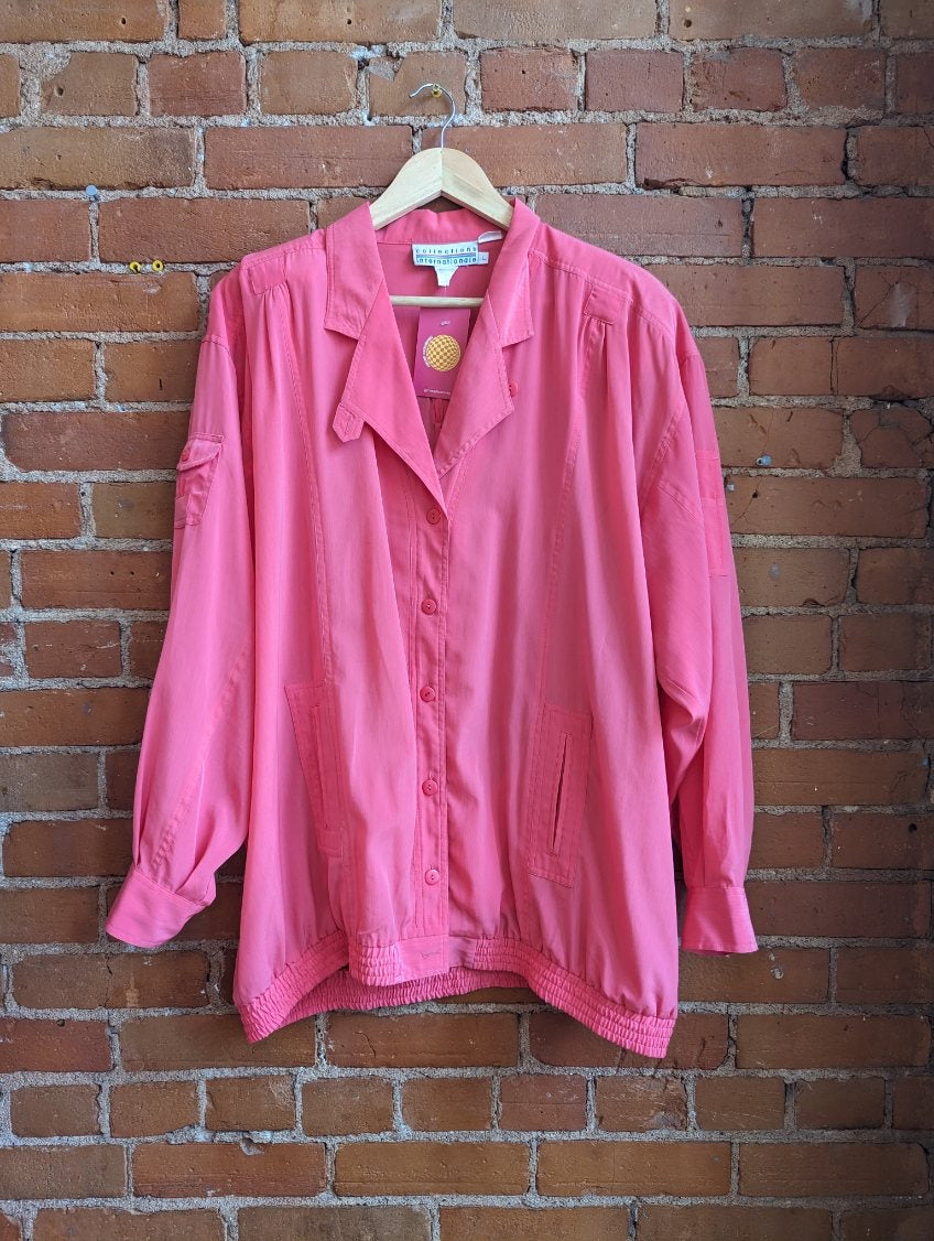 1980s Collections Internationale Pink Jacket With Shoulder Pads