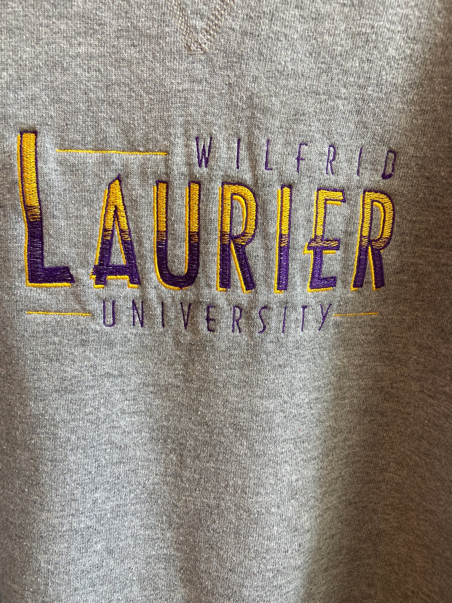 Grey Wilfrid Laurier Crewneck Sweatshirt