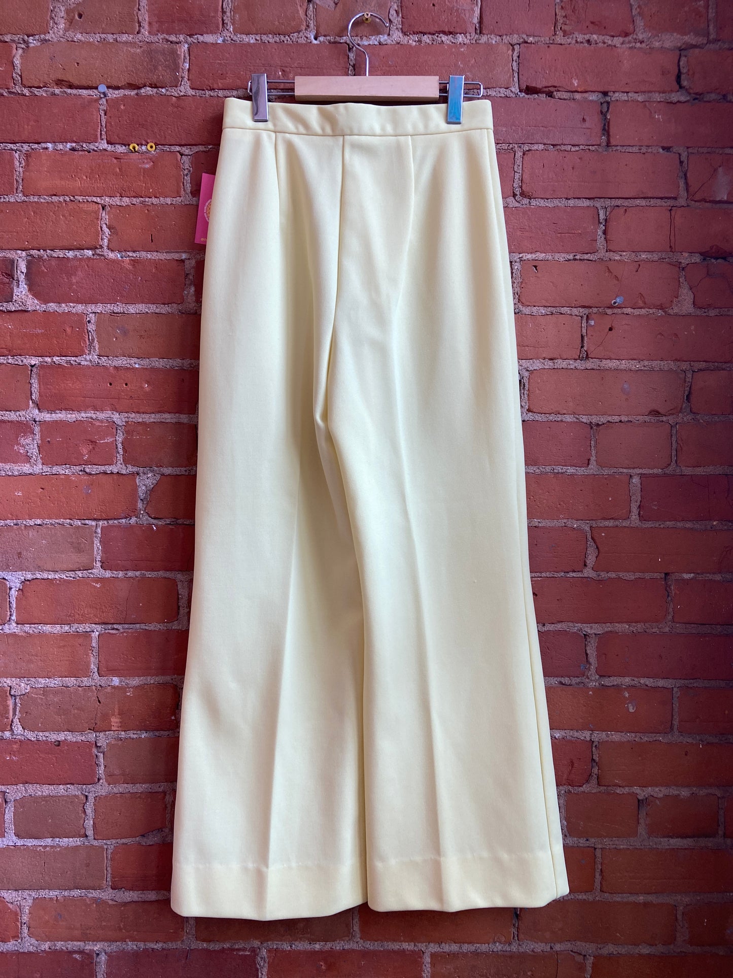 Focus 1 Pale Yellow High Rise, Wide Leg Pants