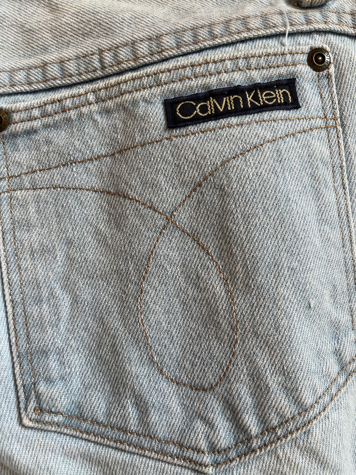 1970s Calvin Klein Light Wash, Straight Leg Jeans