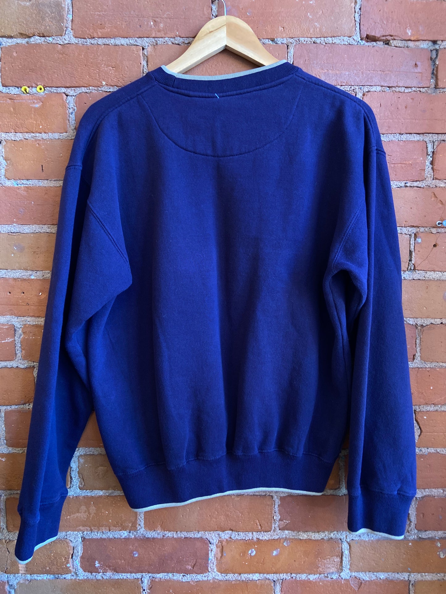 Embroidered Deer & Cabin Crewneck Sweater