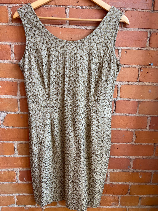 Taupe Cotton Eyelet Dress