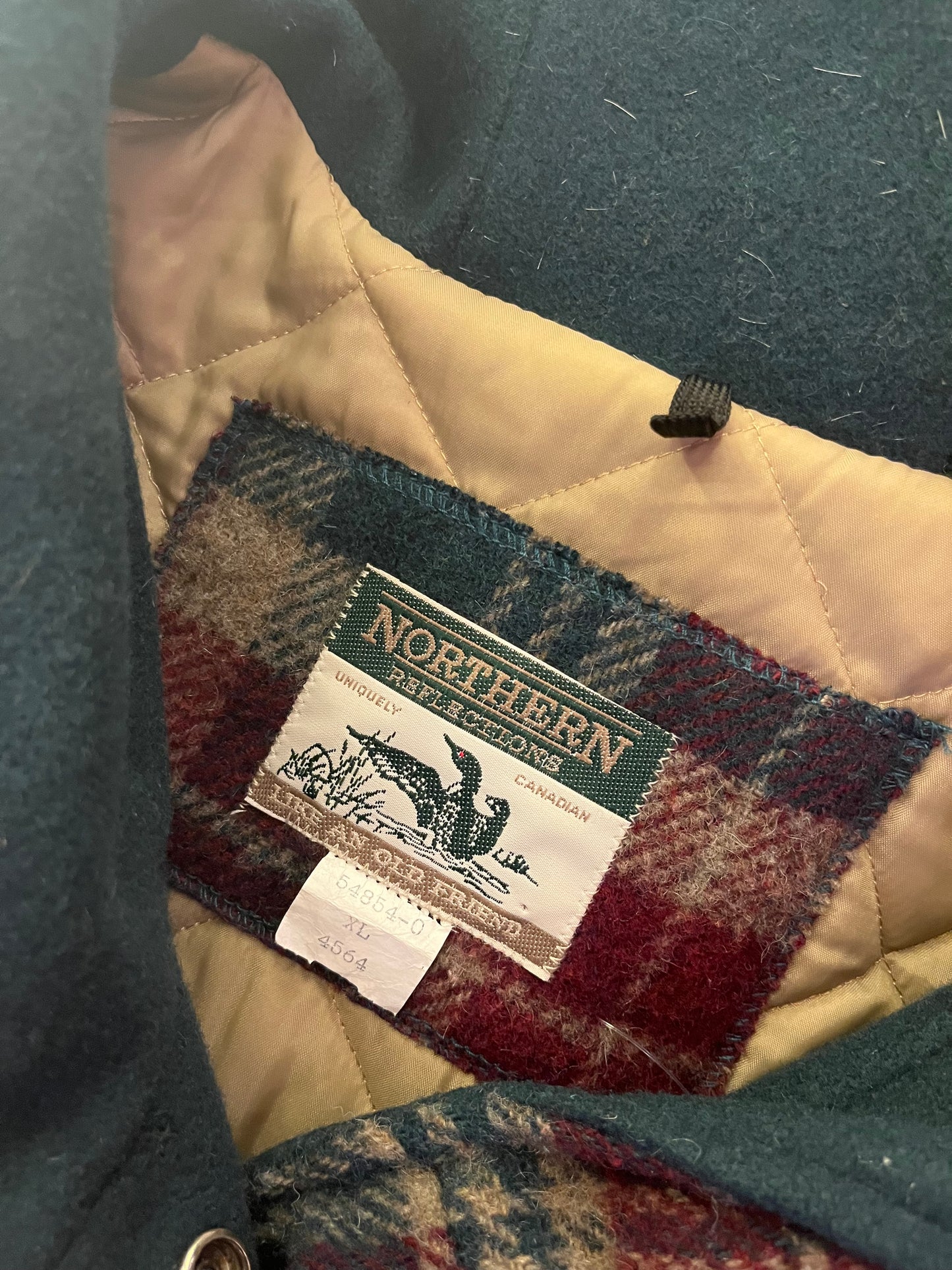 Northern Reflections Plaid Wool Blend Duffle Coat