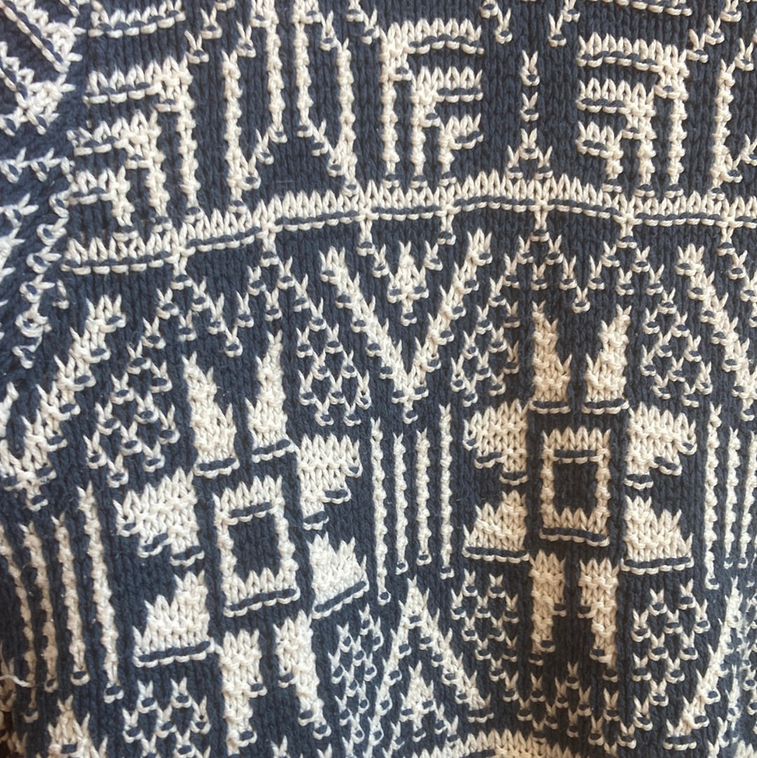 Woolrich Blue & White Pattered Sweater
