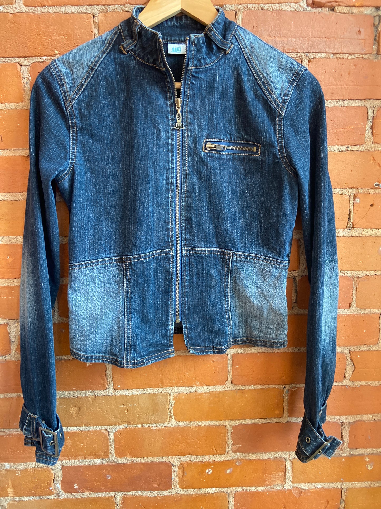 Y2K Moto Slim Fit Denim Jacket