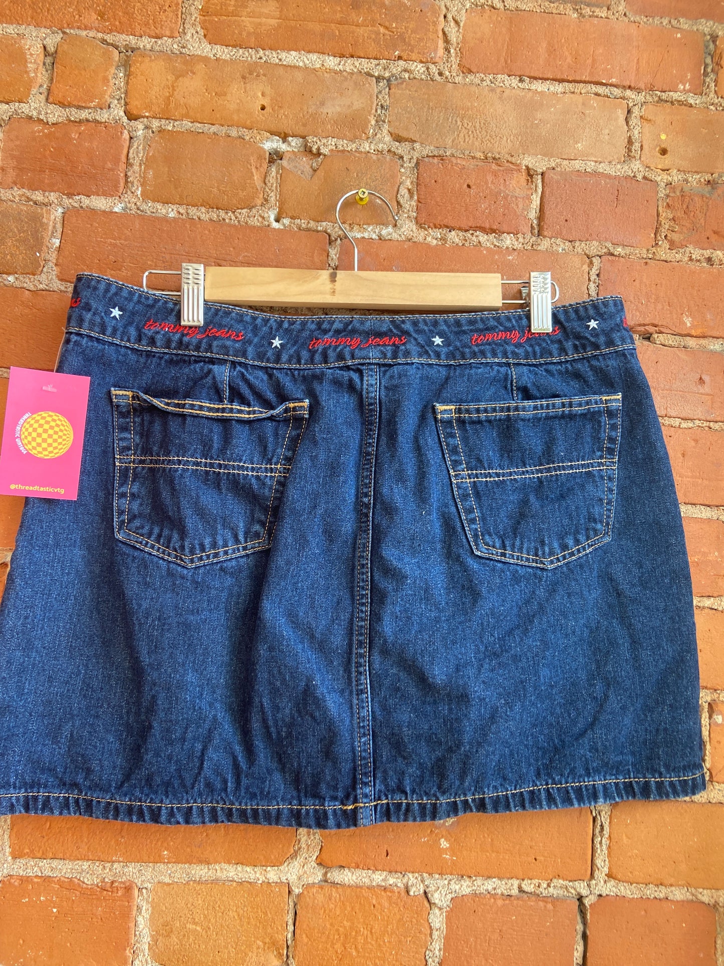 Y2K Tommy Jeans Dark Wash Denim Mini Skirt