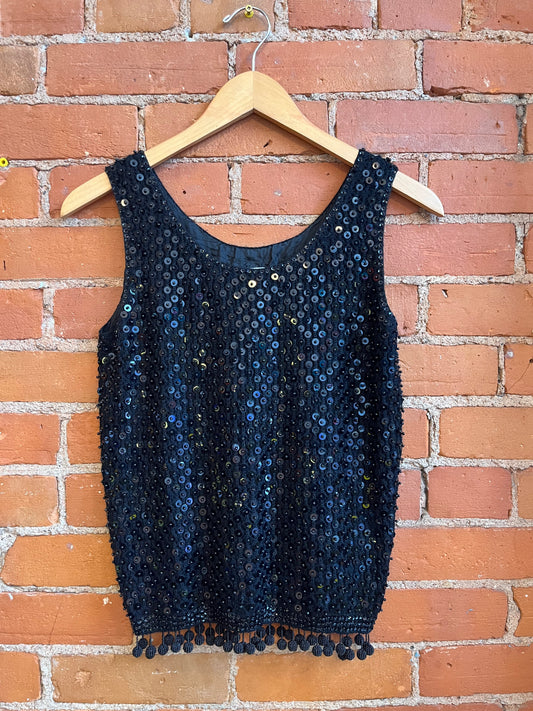 60’s Wool & Sequin Sleeveless Top