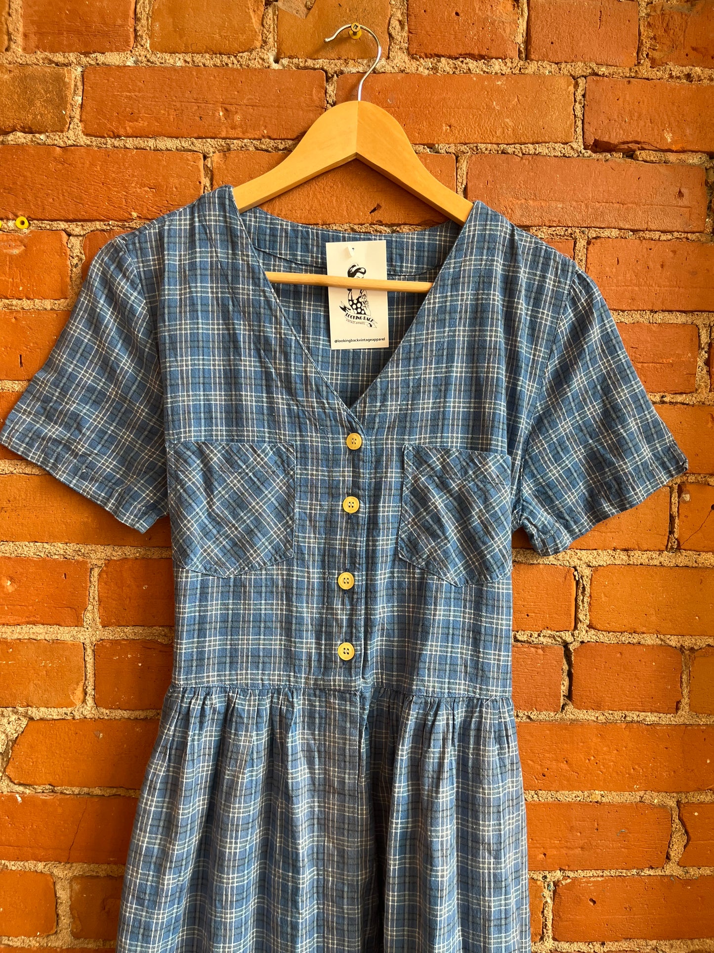 90’s Plaid Button up Dress