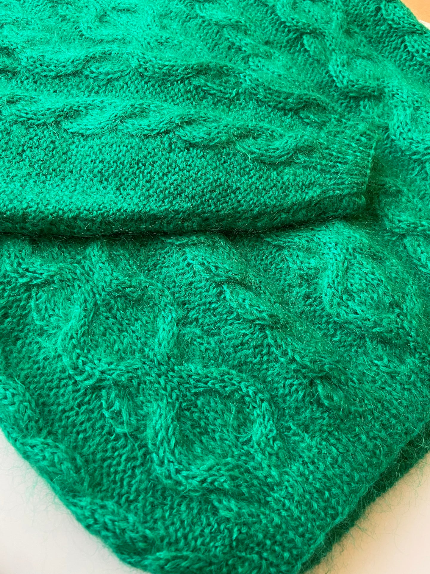 Bright Green Mohair Sweater