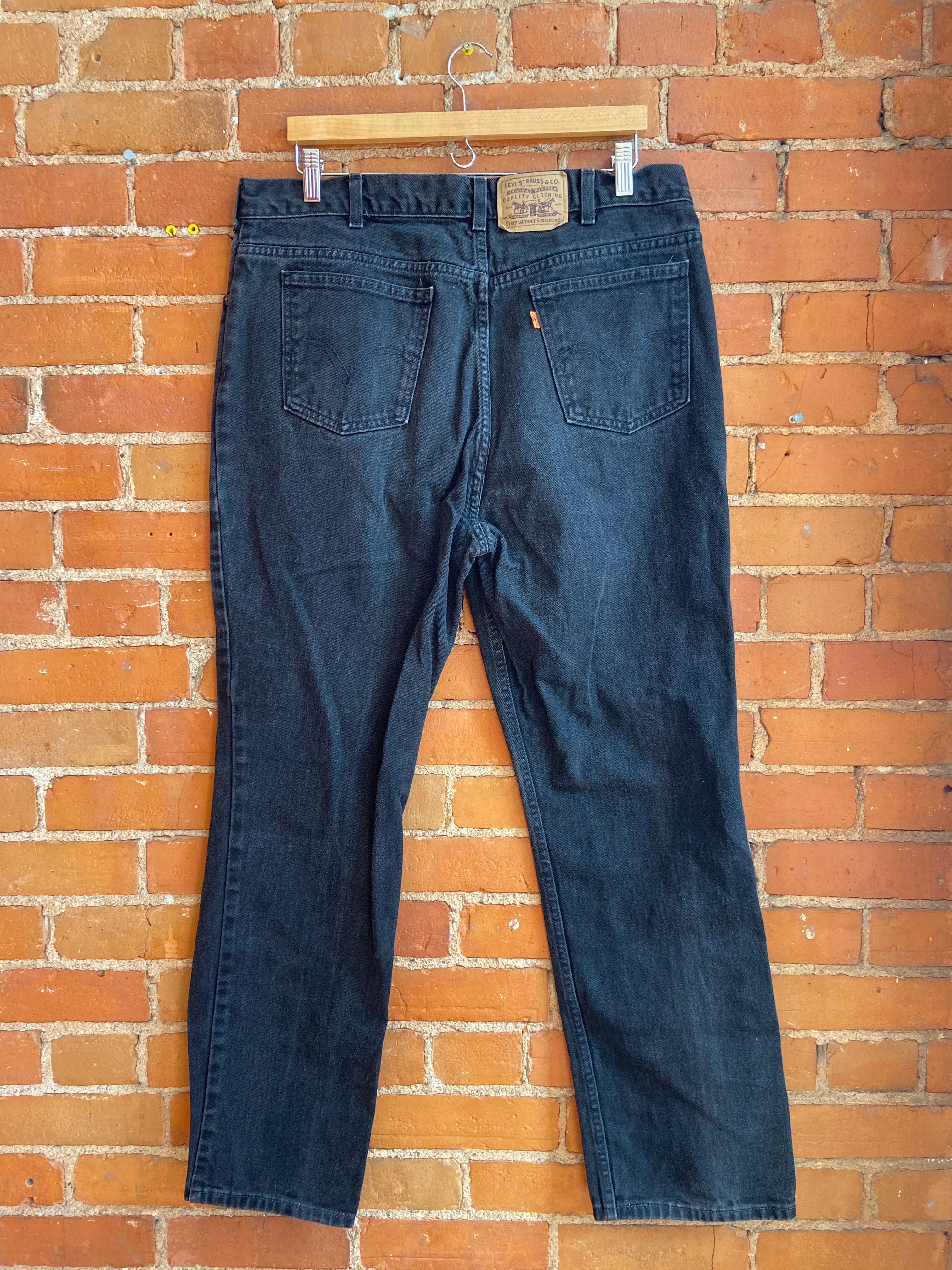 Levis Orange Tab Black Denim Jeans The Neighbourhood Vintage Store