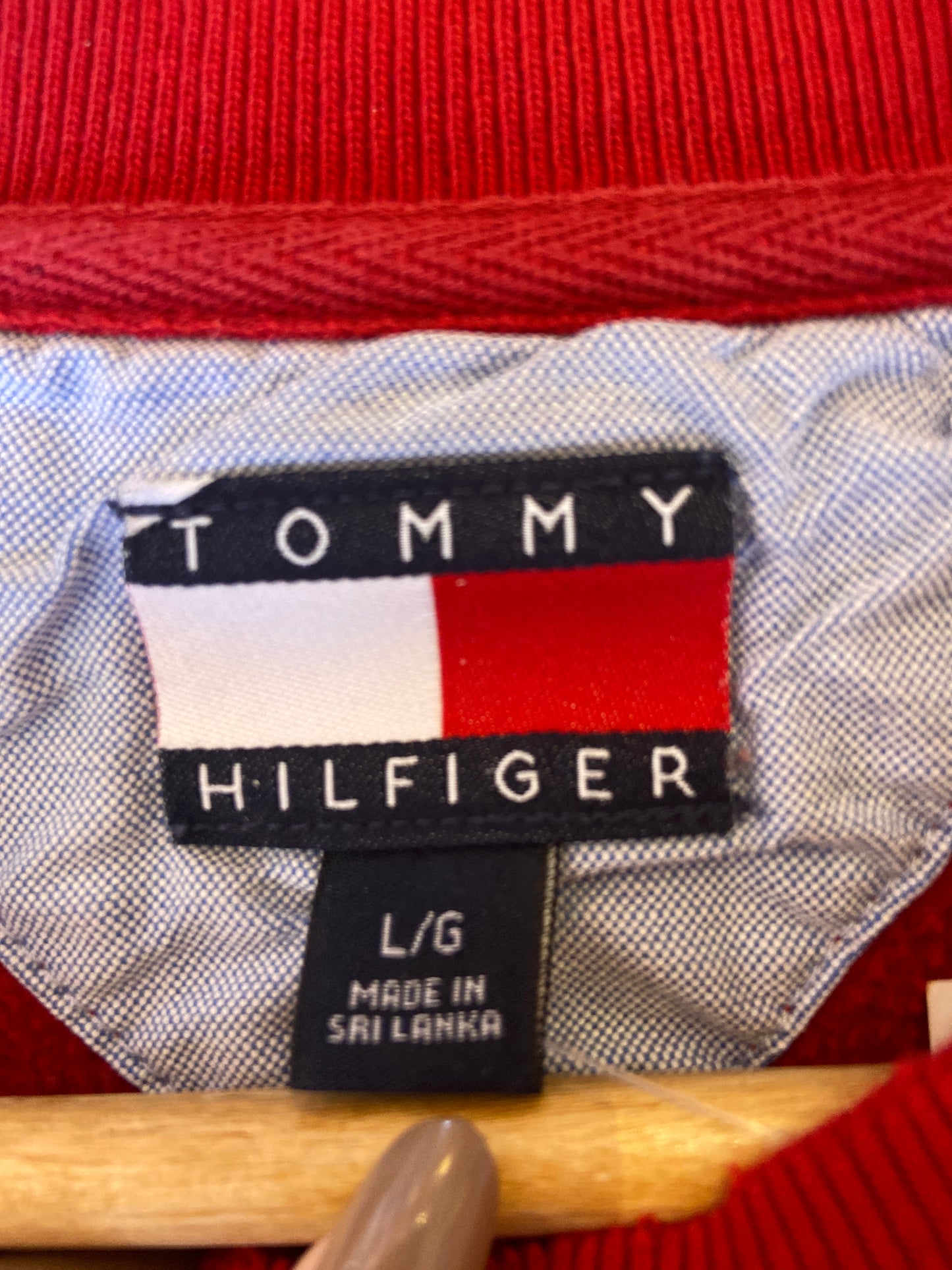 Tommy Hilfiger Distressed Red Crewneck