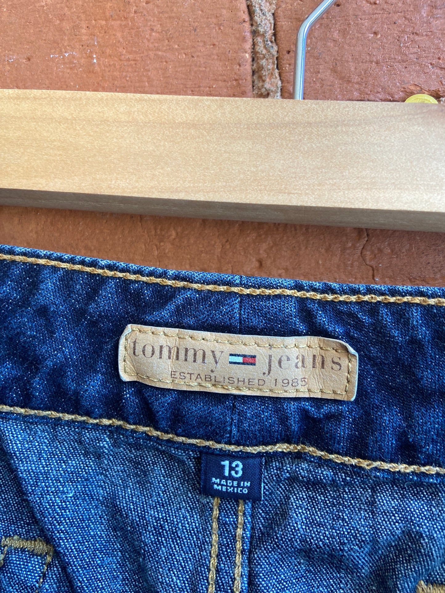 Y2K Tommy Jeans Dark Wash Denim Mini Skirt