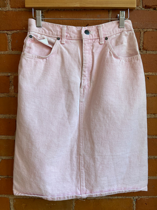 90’s Light Pink Denim Skirt