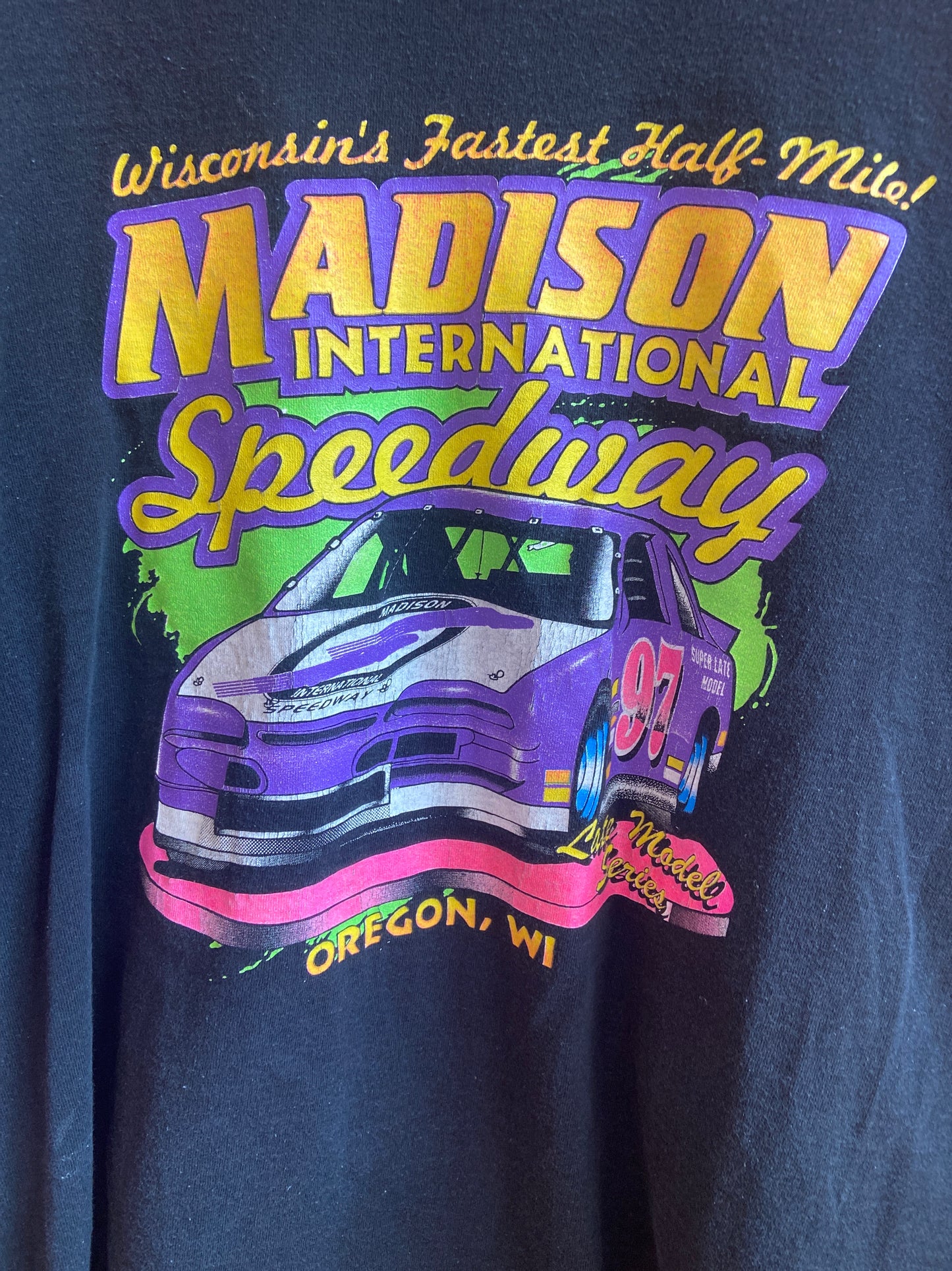 Cropped Black Racing Tee
