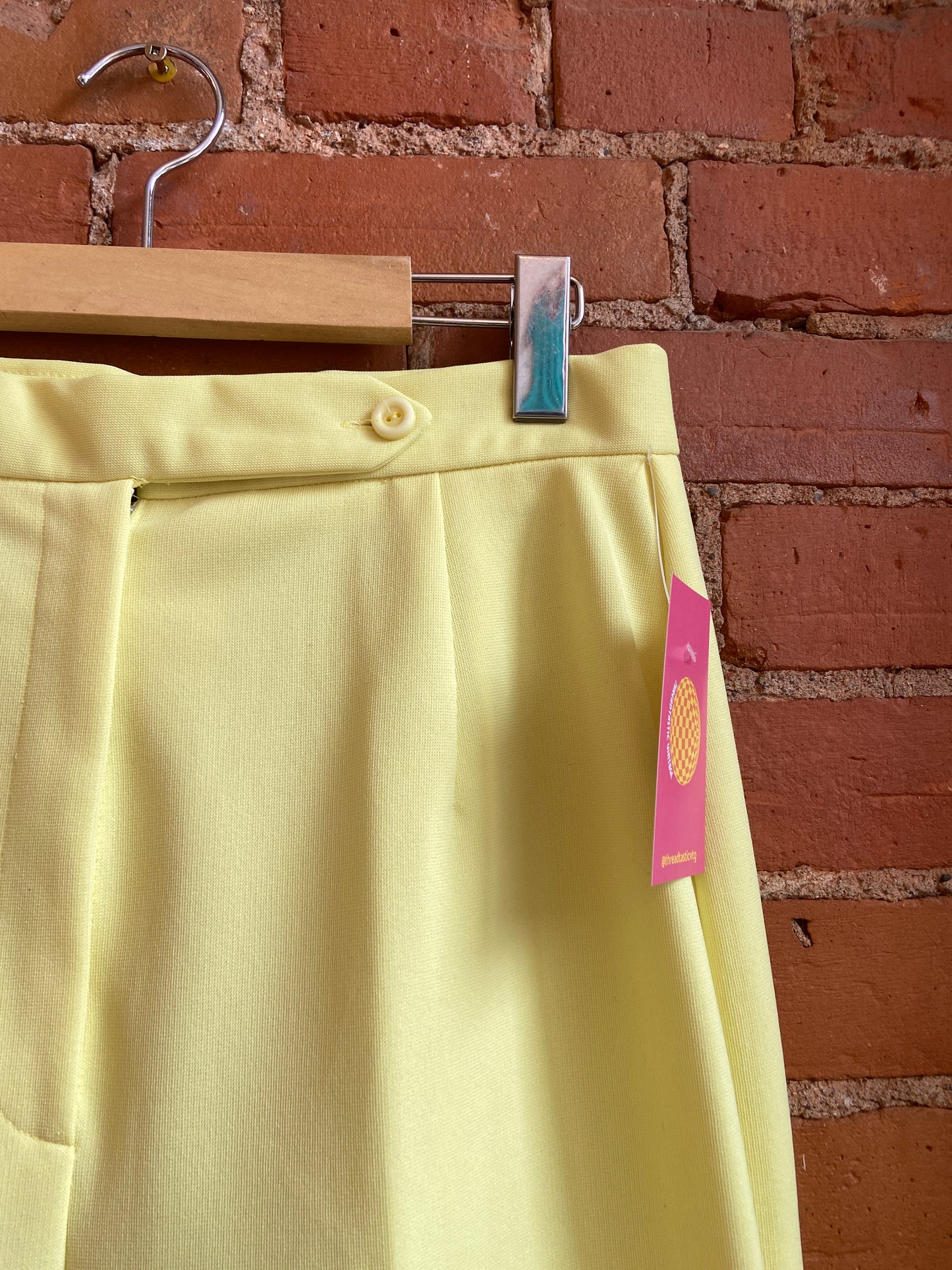 Focus 1 Pale Yellow High Rise, Wide Leg Pants
