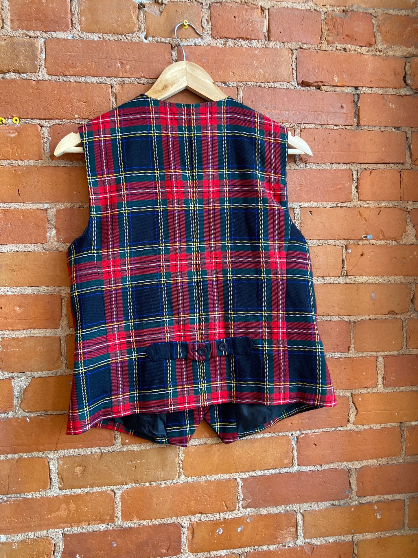 90s Velvet and Tartan Vest