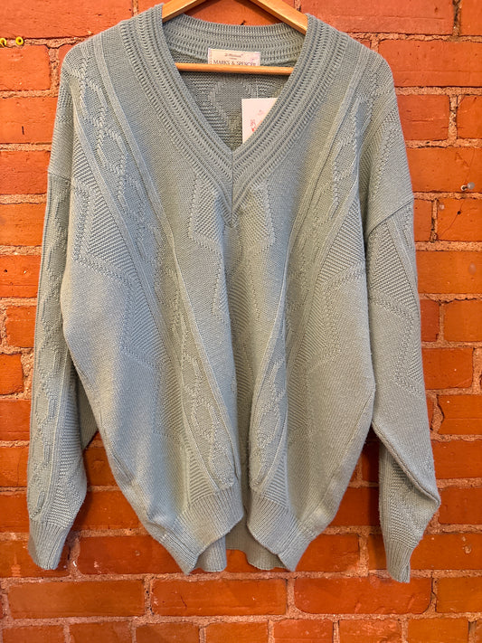 Sage V-Neck Acrylic Sweater