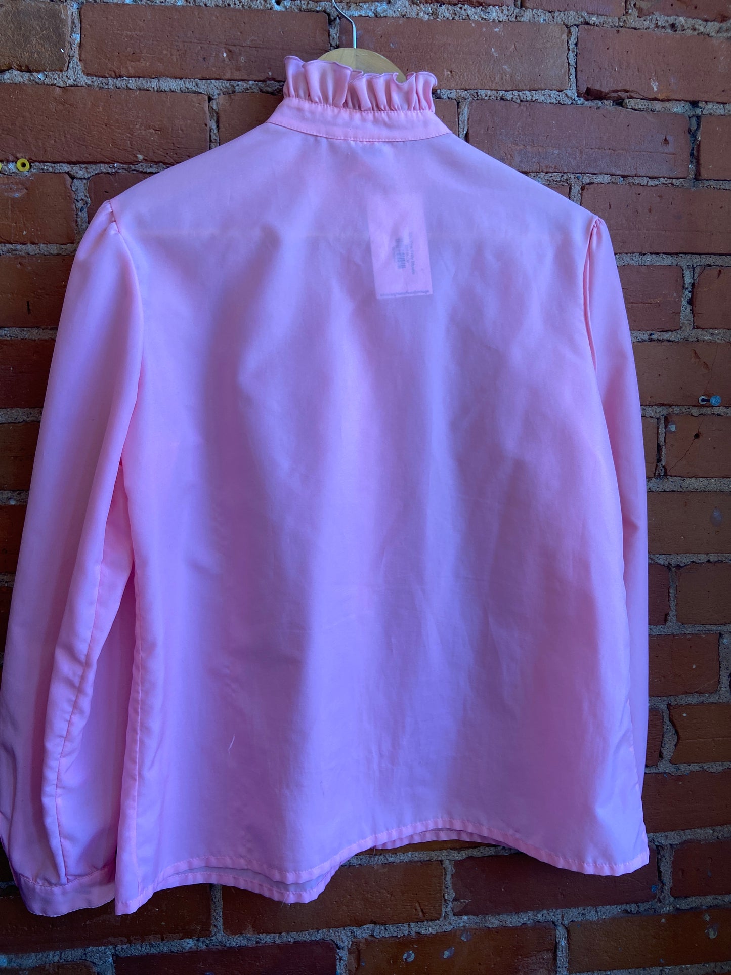 60s Pink Frilly Blouse