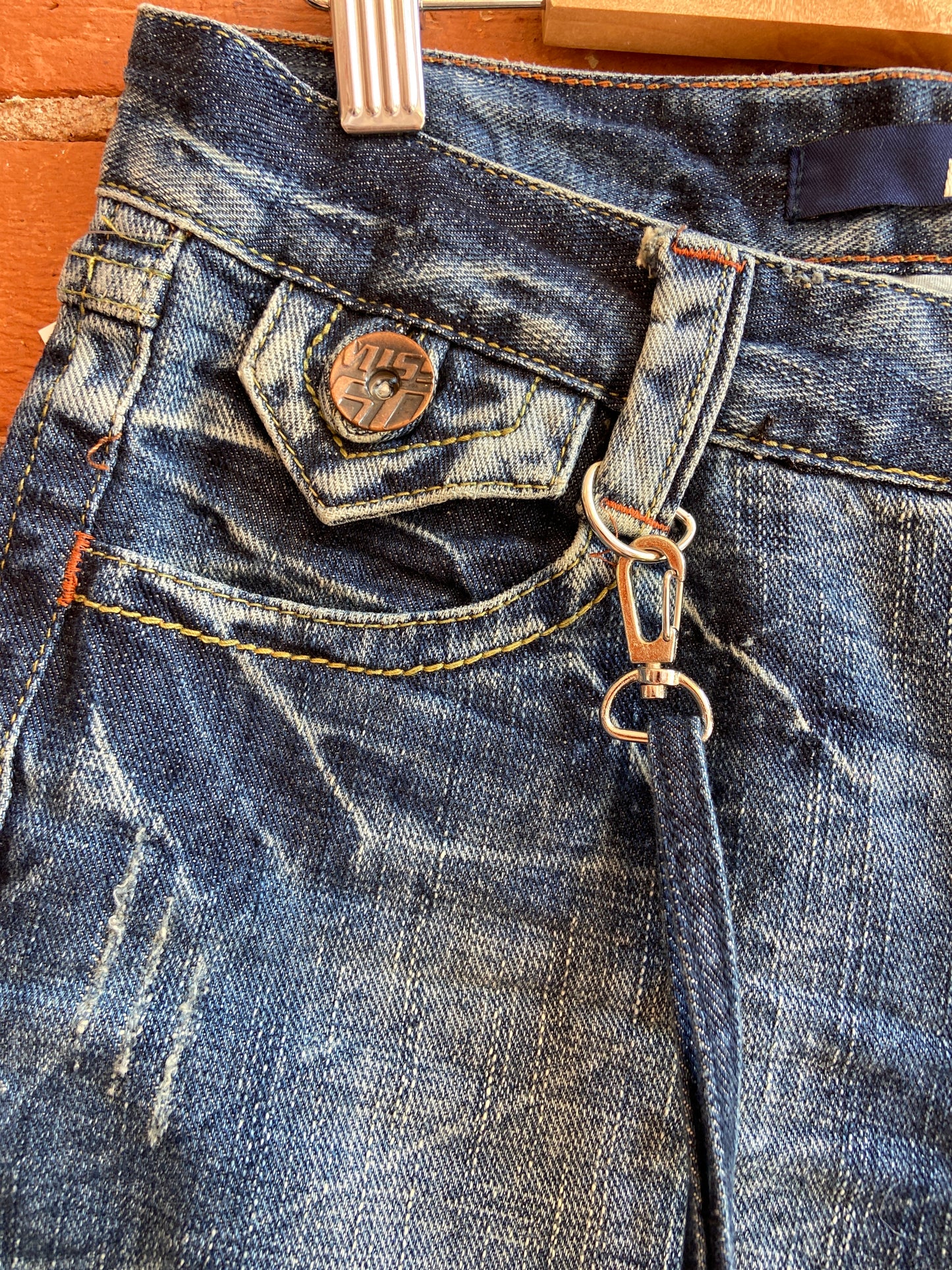 Miss Sixty Denim Shorts with Removable Suspenders