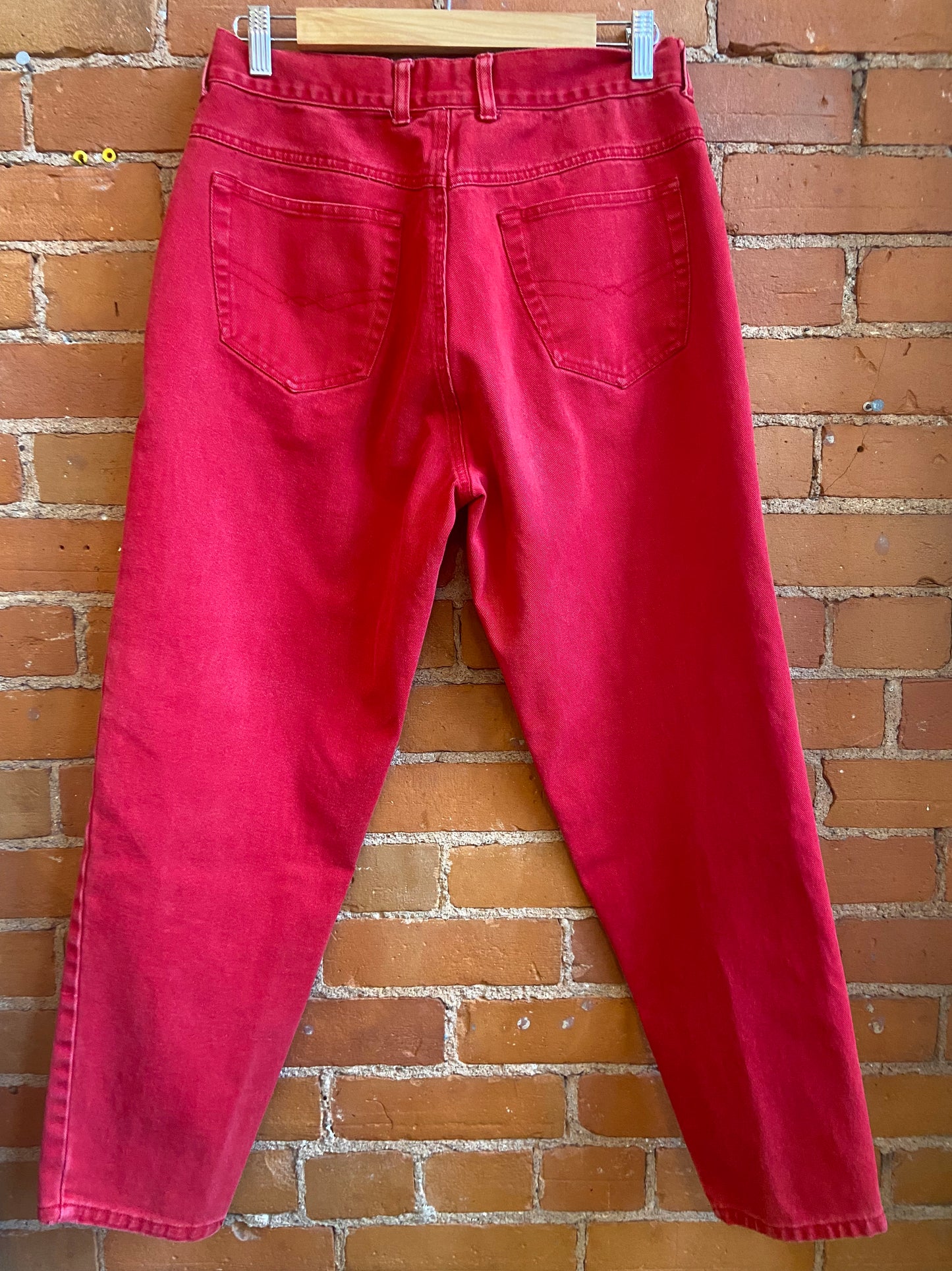 Cherry Red Mom Jeans