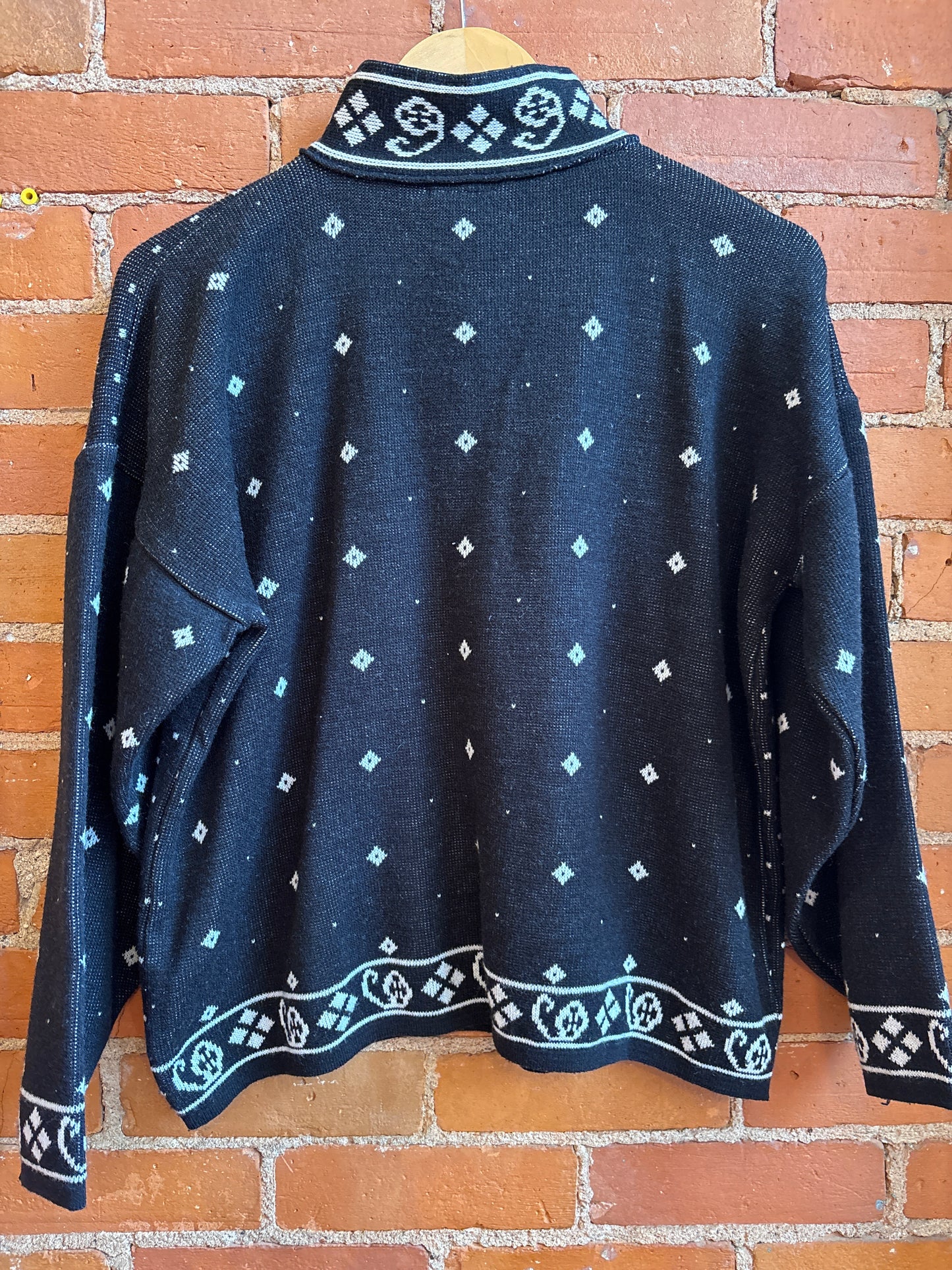 B&W 1/4 Zip Acrylic Sweater