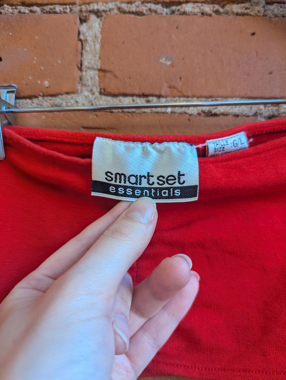 1990s Smart Set Red Bandeau Top