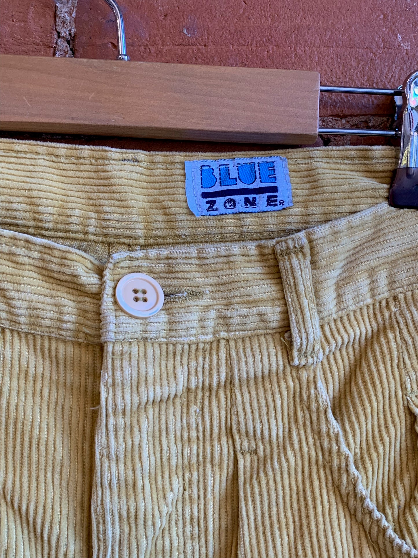 1980s Yellow Corduroy Parachute Pants