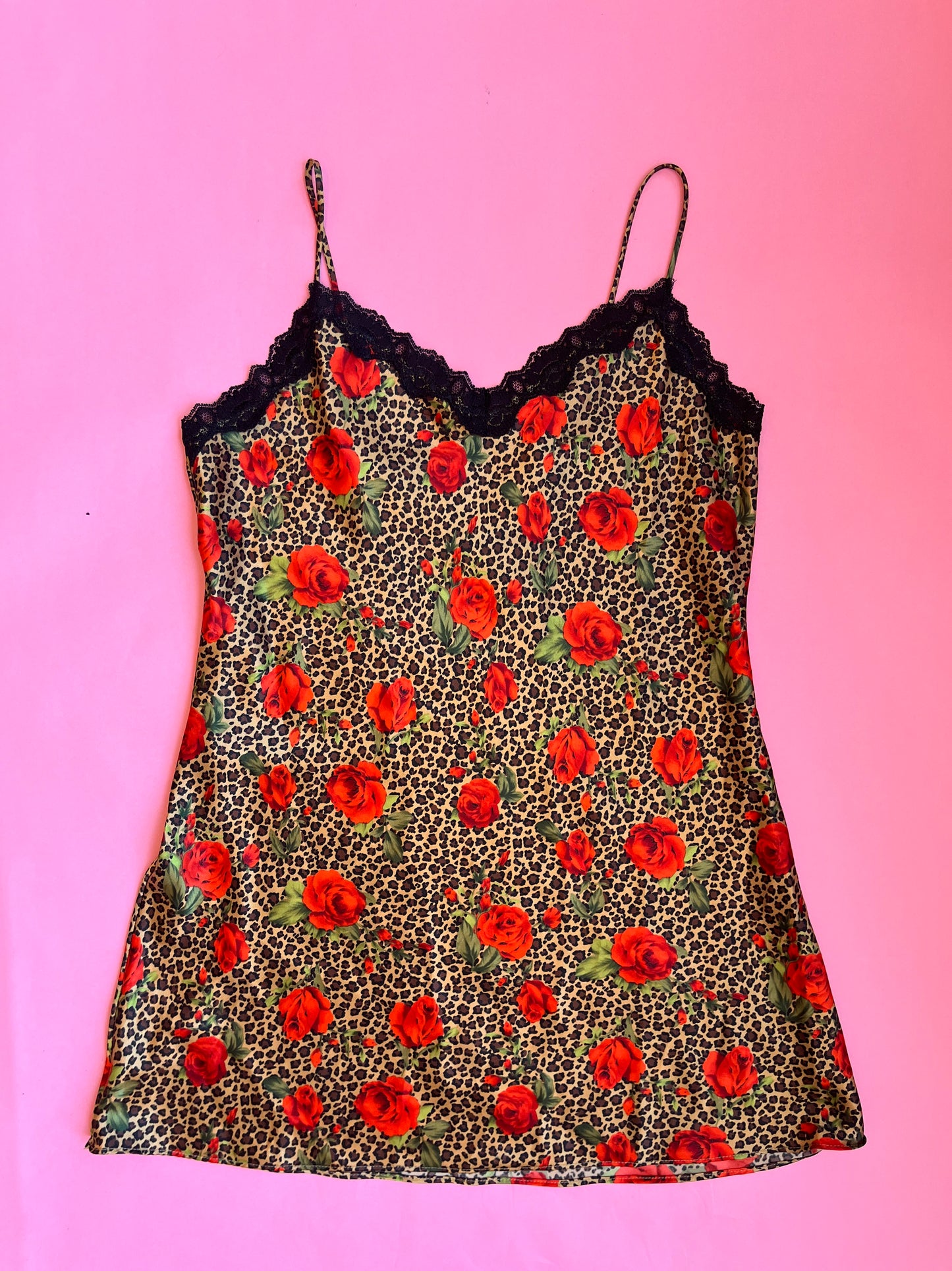 Animal Print with Roses Slip