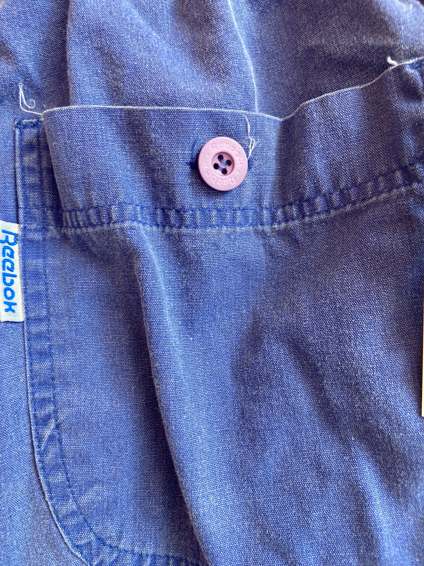 Reebok Washed Blue Cotton Shorts