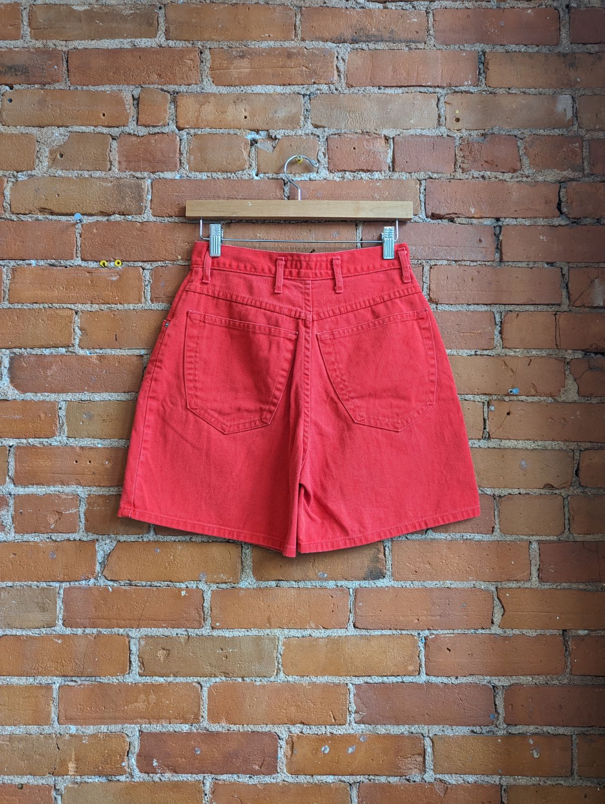 1990s Santa Barbara Red Longline Denim Shorts