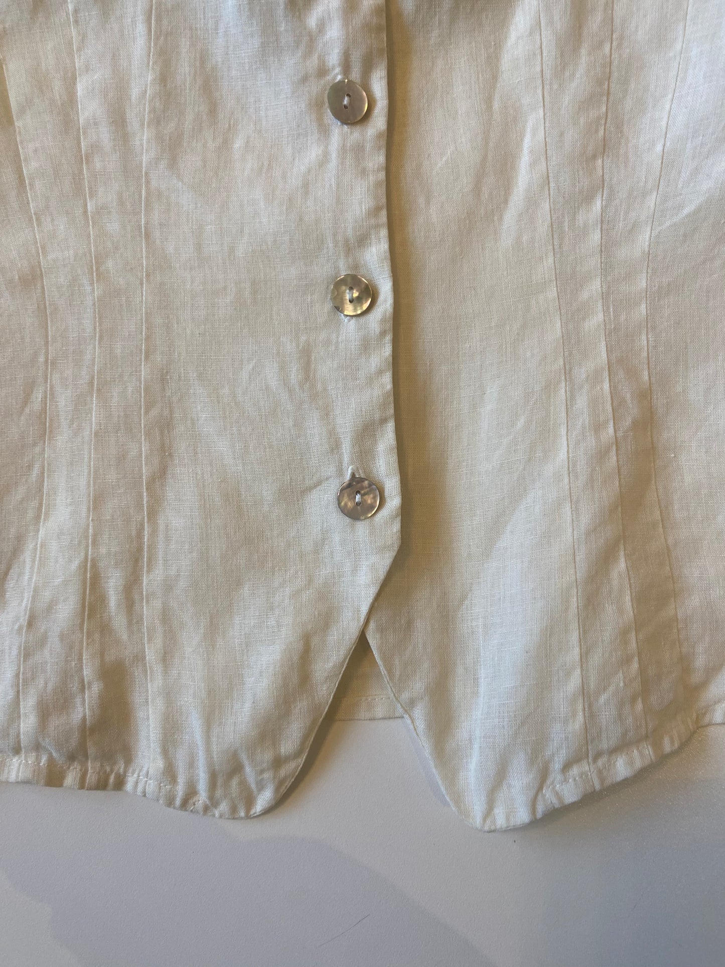 Liz Claiborne Cream Linen Blouse