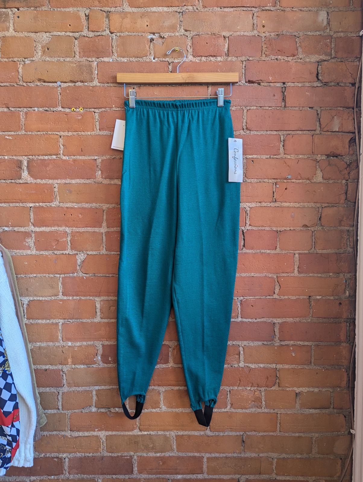 1980s NWT Confessions Green Stirrup Pants