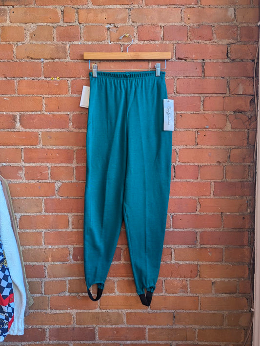 1980s NWT Confessions Green Stirrup Pants