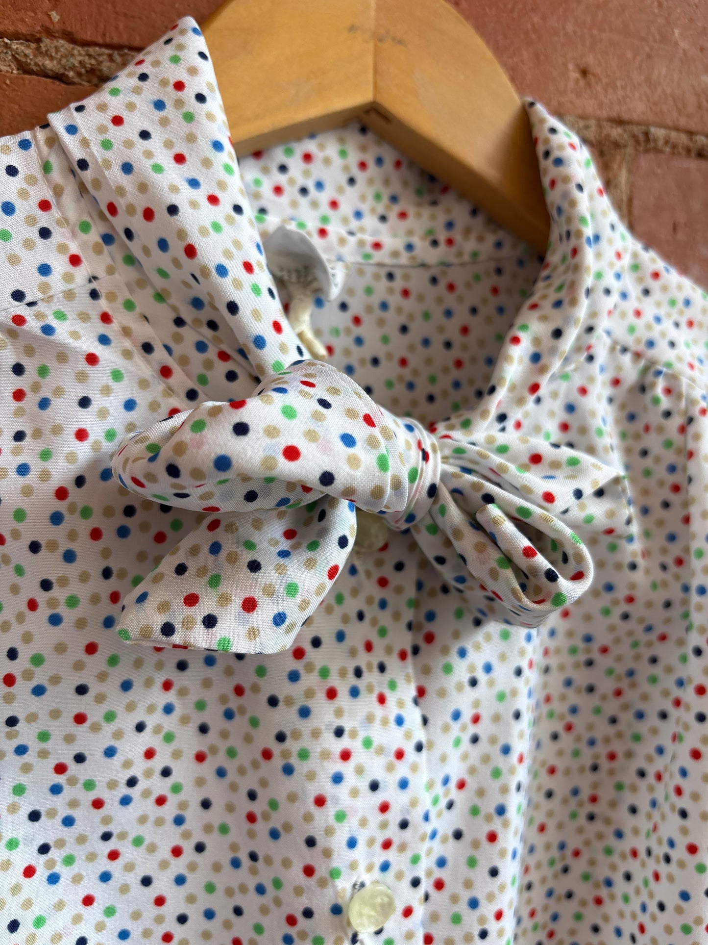 Polka Dot Top With Tie