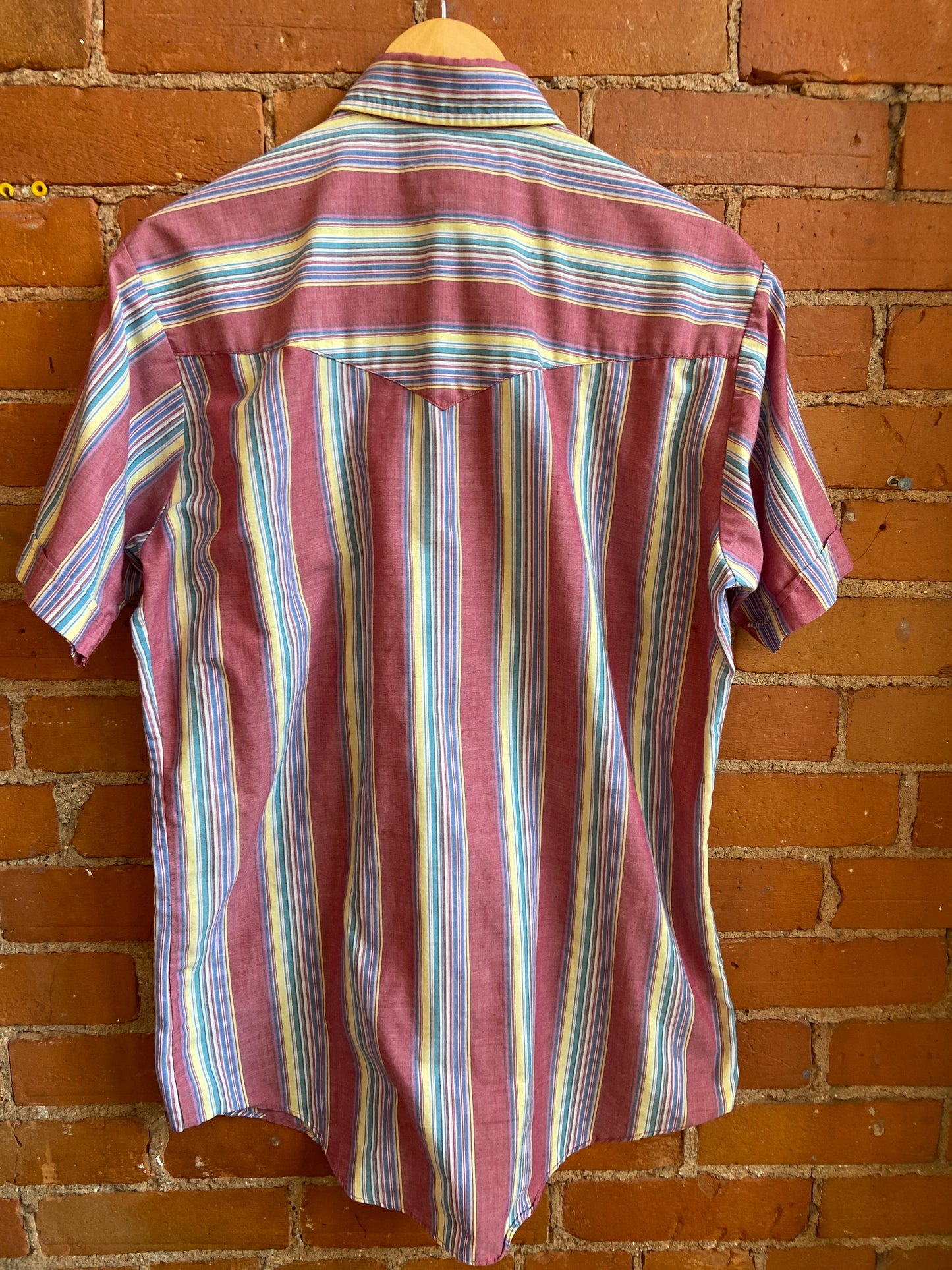 Striped Western Short-Sleeve Button-Up