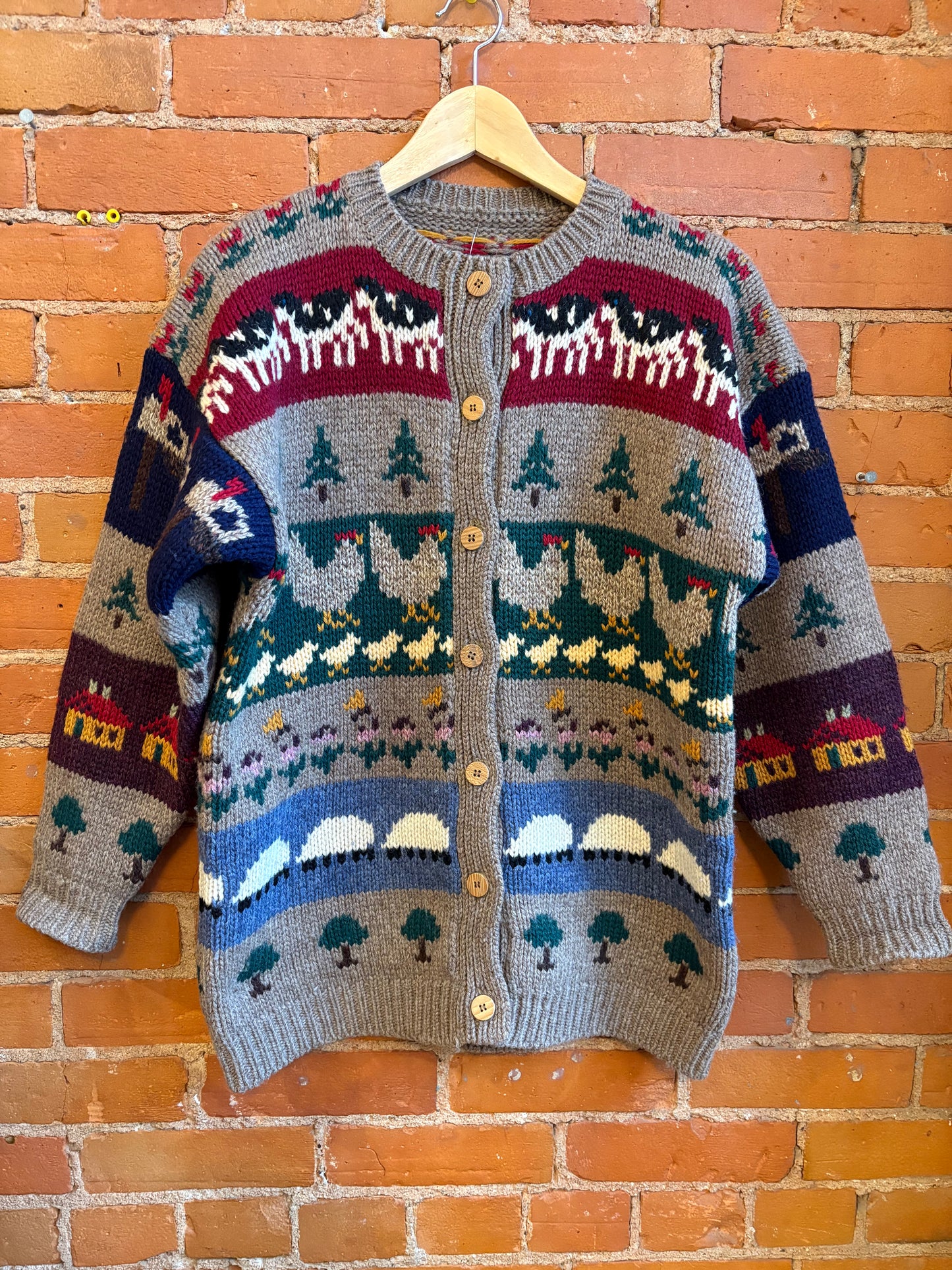 Hand Knit Farm Knit Cardigan